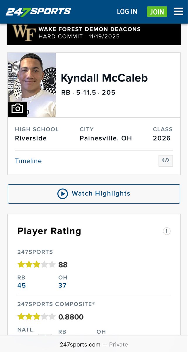 KyndallMccaleb's tweet photo. Blessed to be ranked a 3⭐️ and the #3 RB in Ohio by @247Sports https://t.co/A2hQvyPpLW