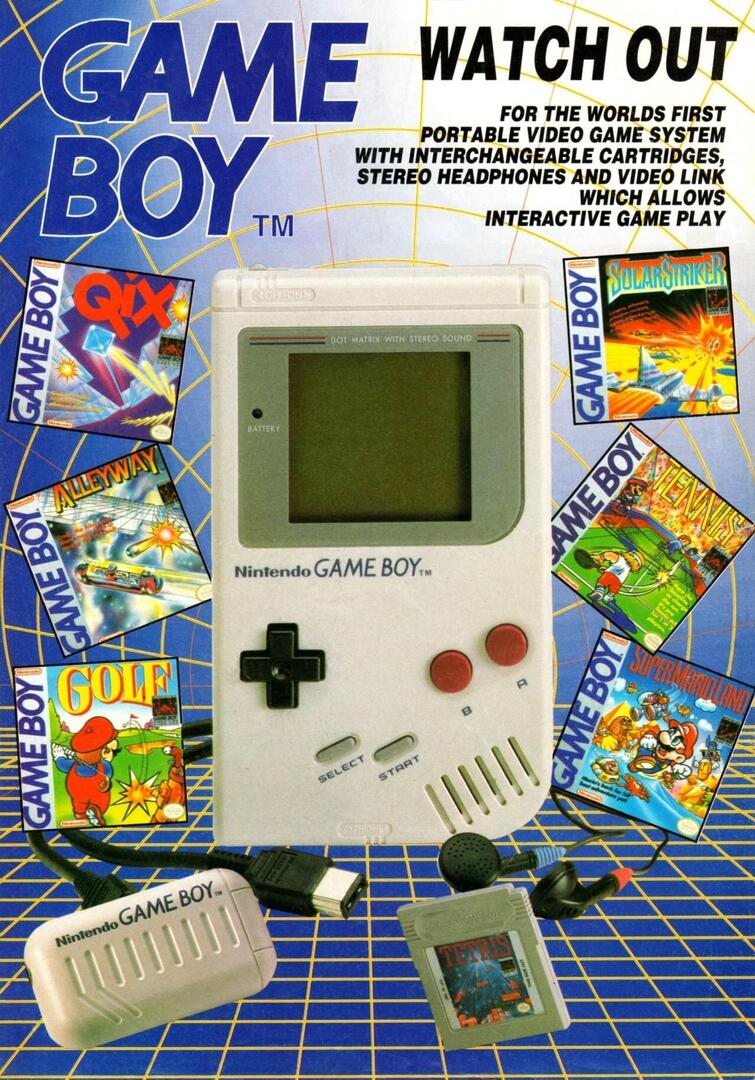 Watch out fo the game boy, with games like 'QIX', 'Alleyway', 'Super Mario Land' and 'Solar Striker'.
 ift.tt/pkUO1L2