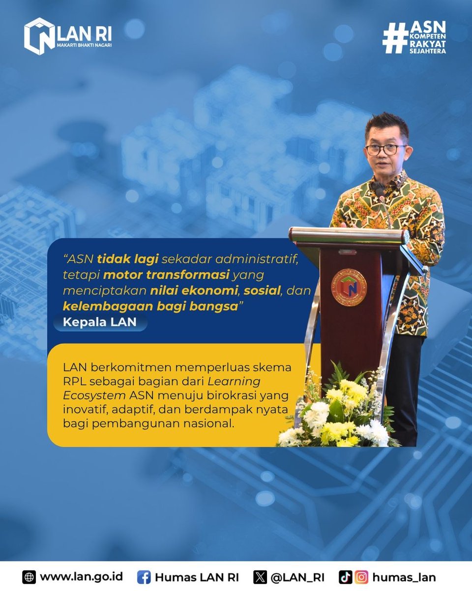 LAN_RI's tweet image. LAN resmi selenggarakan Relaksasi Program Khusus RPL Kompetensi manajerial JPT Pratama Angkatan I Tahun 2025. #learningtoearning #learningdevelopment #LeadershipDevelopment #biggersmarterbetter