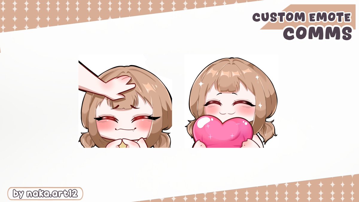 naka_12art's tweet image. Cute emotes are waiting for you!
。･:*:･(✿◕3◕)❤

Hii, I&apos;m opening emote commissions on vgen with this cute style ^^
The price is heavily discounted! Hurry and check out my vgen!
vgen.co/Naka_art12 

#commision #vgen