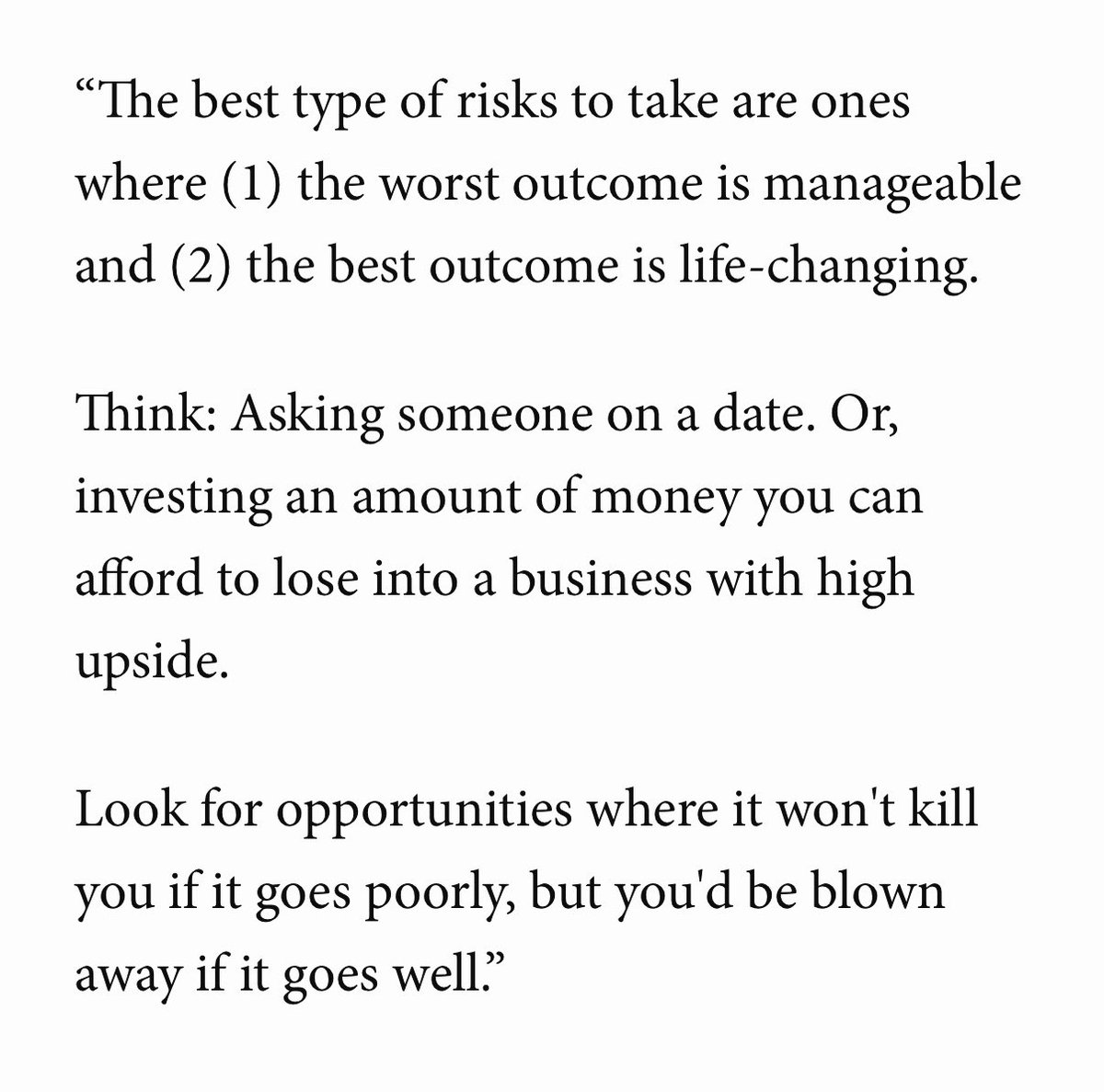 James Clear on the best type of risk:
