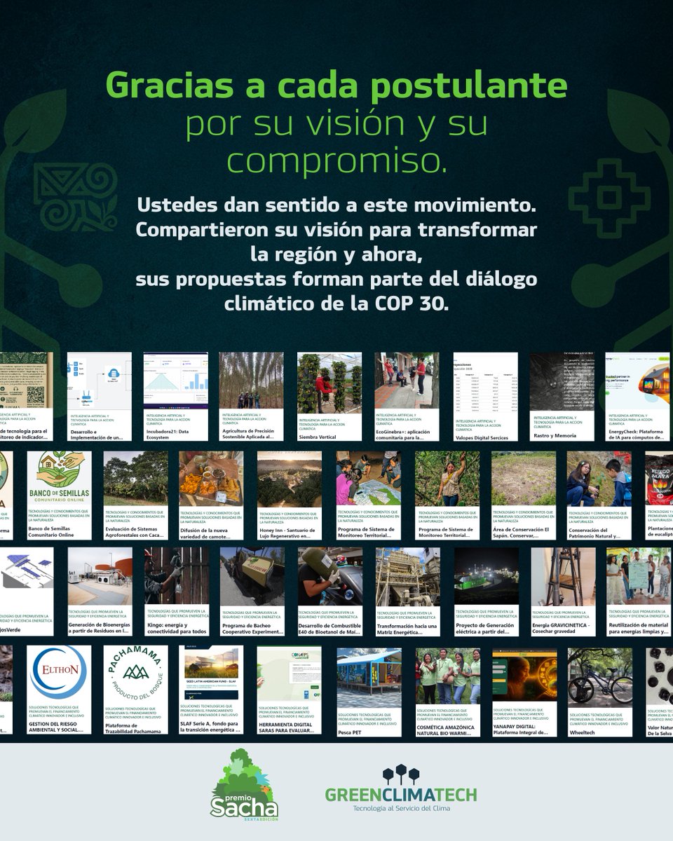 Más de 300 postulaciones confirmaron que la creatividad y la esperanza en Iberoamérica siguen fuertes.
Gracias a cada participante: sus proyectos hoy son parte del diálogo climático en la COP30.
¡Gracias por inspirarnos!