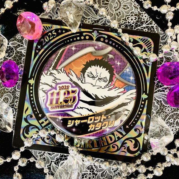 新商品】原画商品 バースデイ缶バッジ シャーロット・カタクリ 550円