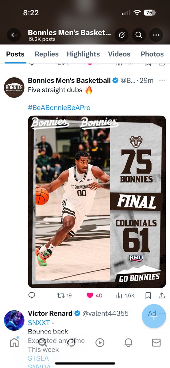 bobberetta's tweet image. 👀With tonight&apos;s @BonniesMBB victory over Robert Morris, both @BonniesMBB and @BonniesWBB teams are 5️⃣-0️⃣ for the first time since @BonniesWBB transitioned to D1 in 1️⃣9️⃣8️⃣6️⃣-8️⃣7️⃣‼️ Breaking News: The Bonnies are good at 🏀‼️
#GoBonnies #Unfurl 🐺🤎🤍