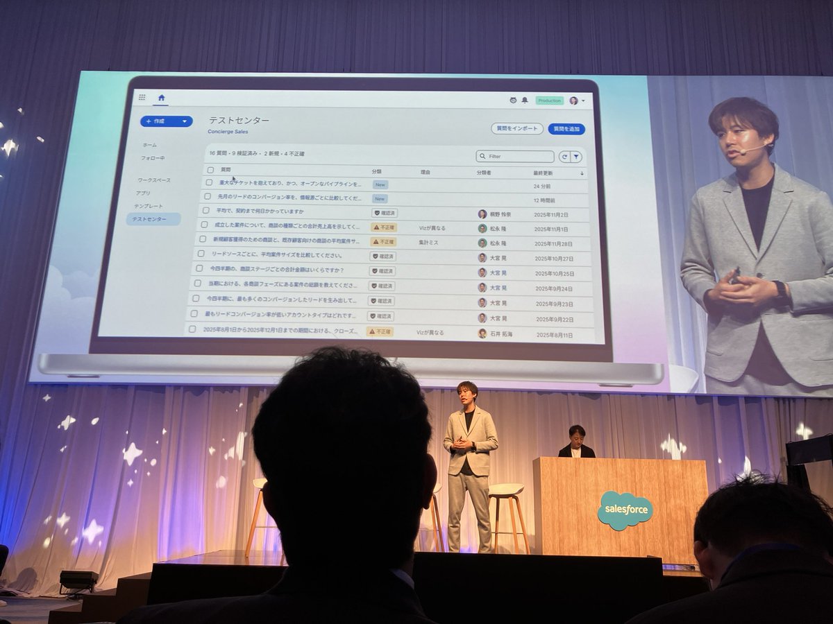 #AgentforceTour Tokyo 
想定される質問を事前にテストしてくれる「テストセンター」
来年リリース予定とのこと
