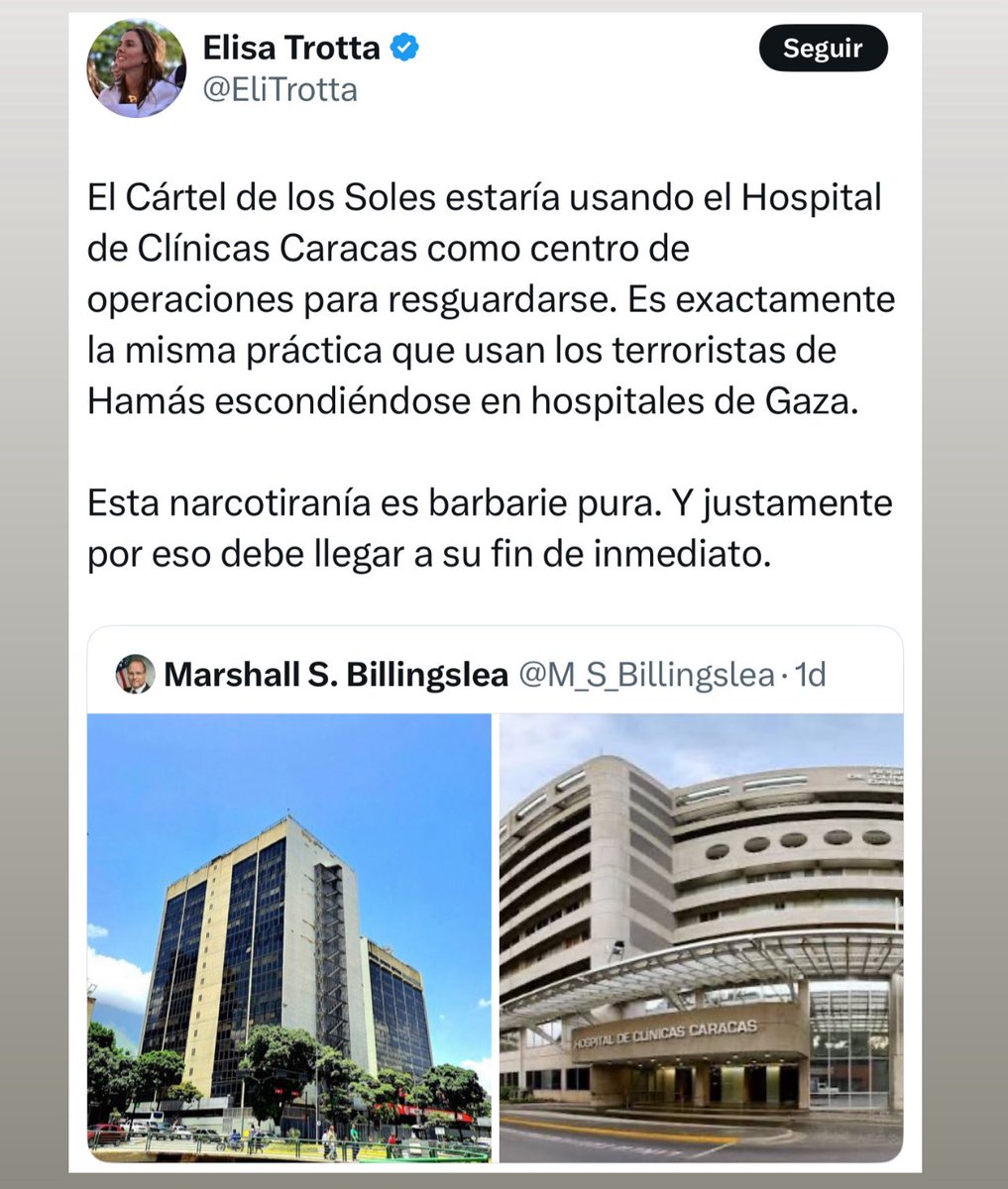 ya las hordas antichavistas andan deseando que b•mbardeen los hospitales de Venezuela como hicieron en Gaza

Puede que no te guste Maduro, pero estar del lado de esta mierda…🤢👇
