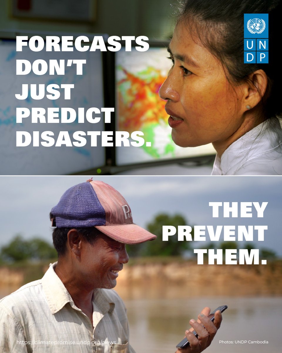 UNDPasiapac's tweet photo. Extreme weather is intensifying. 🌪️🌊🌡️

Climate information and early warning systems give countries the power to act before disasters strike – saving lives and cutting losses.

Here’s how: https://t.co/P6nOsn1DsA https://t.co/XgOQL1enhb
