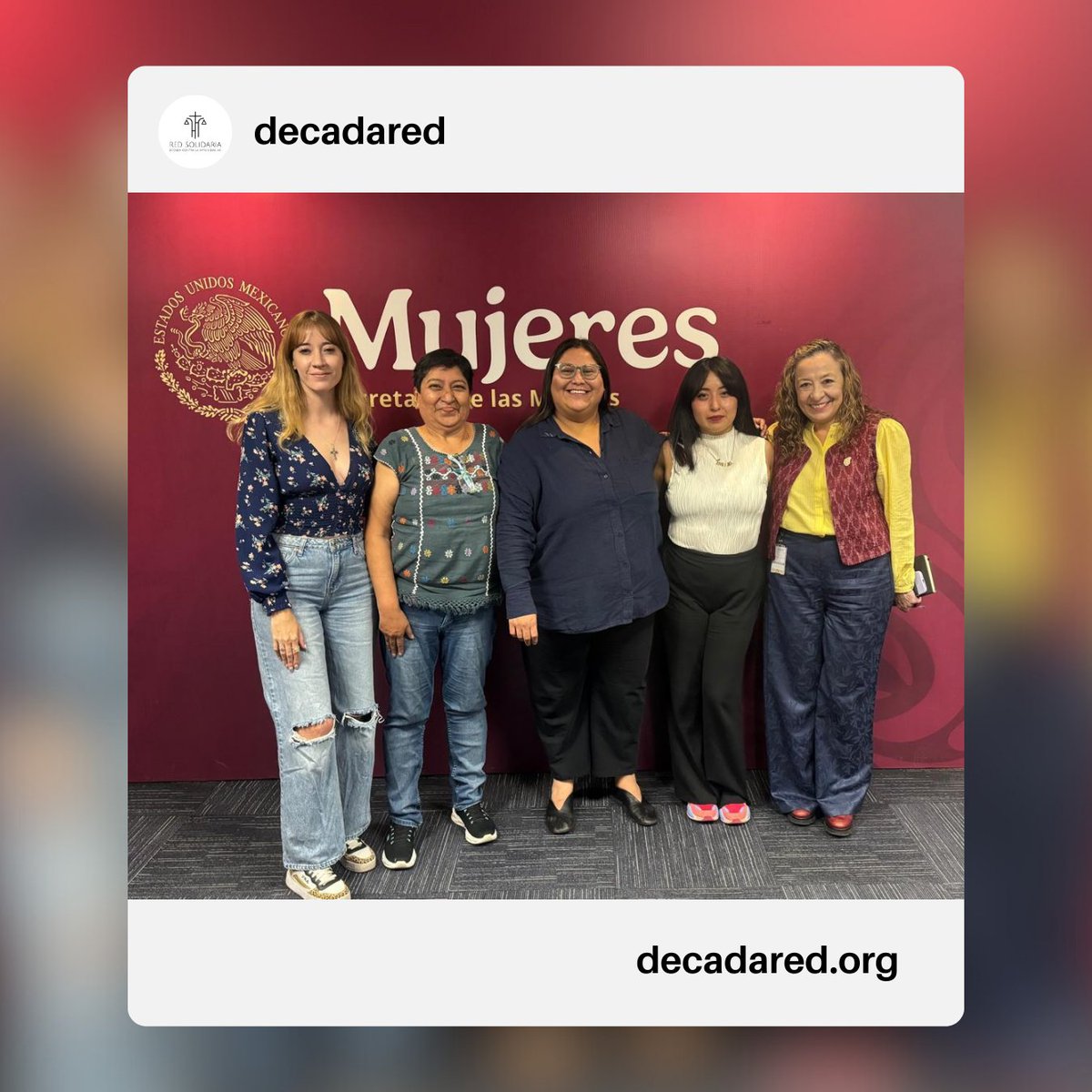 • Consolidando alianzas por la verdad y la justicia •

<a href="/decadared/">Red Solidaria Década Contra la Impunidad AC</a> y <a href="/MadresLibresVV/">Madres Libertarias 💜🔥</a> sostuvimos una reunión con la Primera Secretaria de las Mujeres, Citlalli Hernández Mora, y la Subsecretaria del Derecho a una Vida Libre de Violencias, Ingrid Gómez Saracibar.

#DerechosHumanos