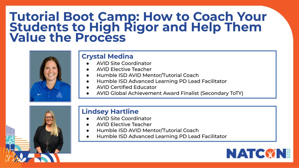 We are proud to announce that Coach Medina and Mrs. Hartline will represent <a href="/HumbleISD/">Humble ISD</a> as featured speakers at this year’s #AVIDNatCon. Their session will empower educators to elevate student potential through high-rigor tutorials and intentional coaching.