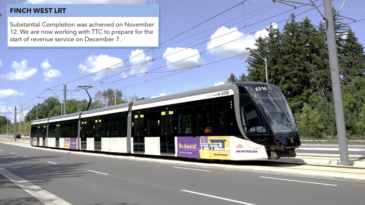 redesigningTTC's tweet photo. Upcoming Metrolinx board meeting confirms that December 7 is the planned opening date

Note that the line was handed over to the TTC on November 12, and the TTC decides when to open it, not Metrolinx. https://t.co/8Jjj9AIf0y