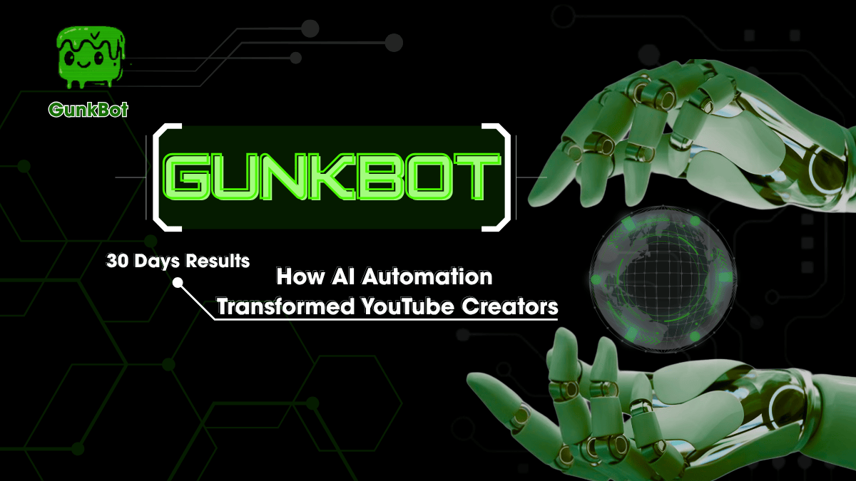 Gunkbot_'s tweet image. Creators who automated workflow with GunkBot cut production time by 40–60%.
More videos, less burnout.
👉 byvn.net/NKvL
#GunkBot #ContentAutomation #CreatorTools #AIWorkflow #YouTubeGrowth