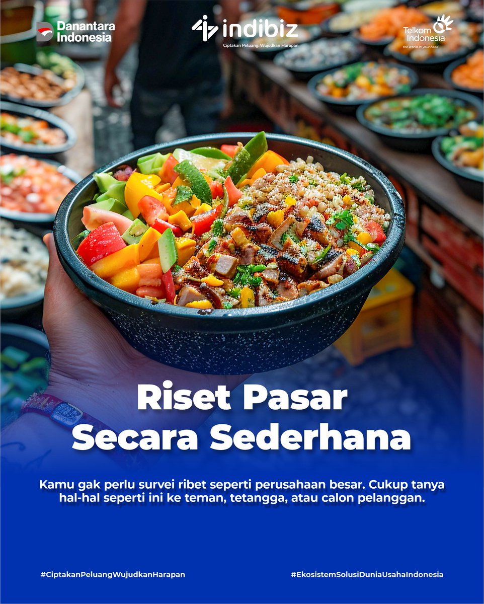 Indibiz_jtdiy's tweet image. Bingung memulai bisnis kuliner dari mana ? Coba awali dengan 3 langkah ini🥳😍

#Indibiz #Indibizjtd #InternetBisnis #TipsBisnis #peluangbisnis #CiptakanPeluangWujudkanHarapan
#EkosistemSolusiDuniaUsahalndonesia