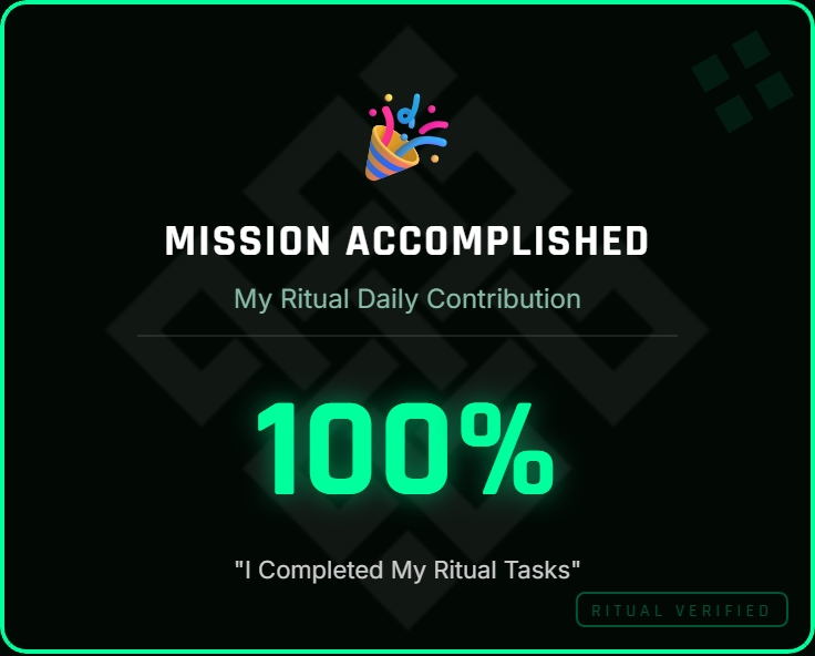 Lovelycripto's tweet image. Completed my Ritual tasks! 
Dropped posts, shared vibes, and pushed the community energy higher.
Ritual feels unstoppable right now let’s keep the gRitual flowing.

조금 늦었지만 참여완료!

#Ritualnet #RitualCommunity #gRitual
@Jez_Cryptoz @joshsimenhoff @0xMadScientist…
