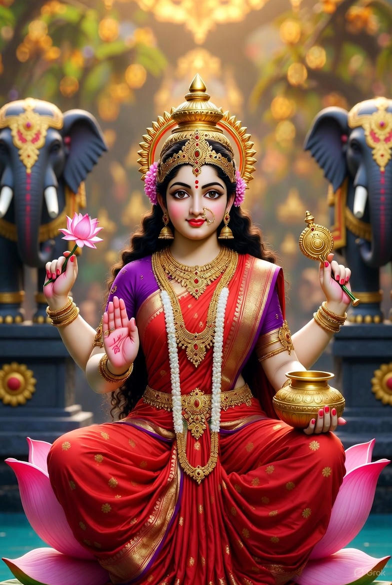 NiharikaHindu's tweet image. मां लक्ष्मी सर्वाधिक पूजनीय और प्रिय देवी है 
इन्हें धन, समृद्धि, सौभाग्य , वैभव और ऐश्वर्य की अधिष्ठात्री देवी माना जाता है। 
माता लक्ष्मी जी की महिमा अनंत एवं अतुलनीय है। 
ॐ श्रीं महालक्षमयै नमो नमः 
🙏🌿🌸🌼🥀