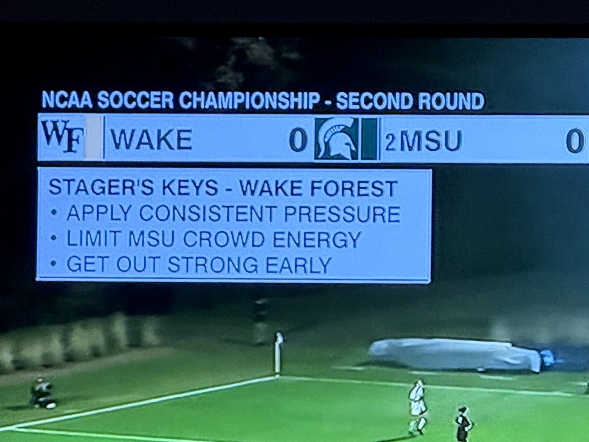 RedCedarRowdies's tweet image. @JackStager we’d just like you to know that while limiting MSU’s crowd energy certainly would’ve been a key for Wake Forest, it’s simply an impossible task (as Wake Forest discovered very quickly) #GOGREEN