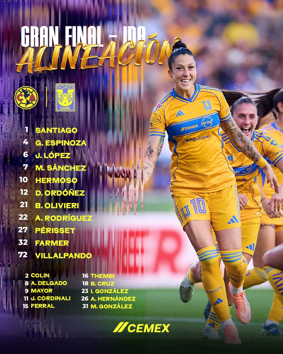 TigresFemenil's tweet image. 🐯 ¡Último repaso al cuadro inicial y a las suplentes que estarán disponibles para la ida de la Gran Final!

@CEMEXMx