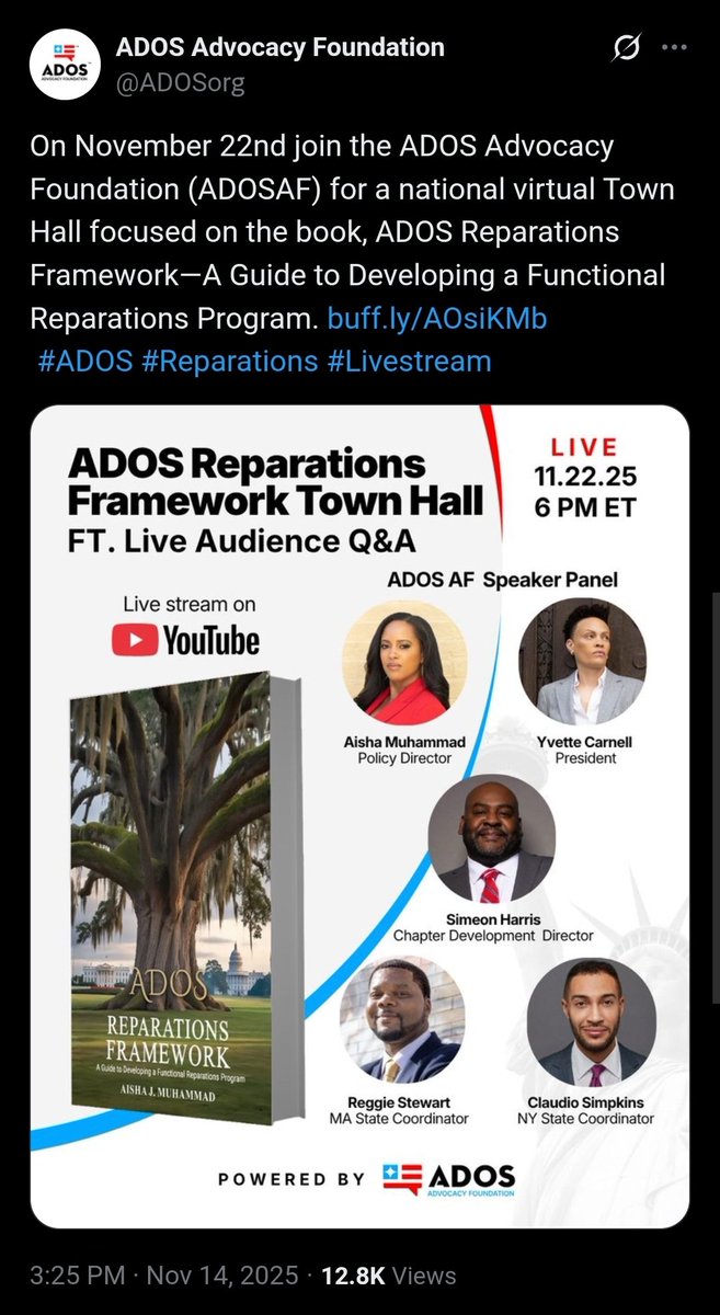 ADOSME1's tweet image. This could bankrupt #ADOS, who had some 401K investments. Essentially, leaving #ADOS w/less than what was recorded as of 2025 in Q2.
#ADOSAF
#costoflivingcrisis
#Reparations 
Join ADOS Advocacy Foundation&apos;s Townhall Reparations on 11.22.2025/5pm CT/6pm ET
youtube.com/live/OB6GW14JA…