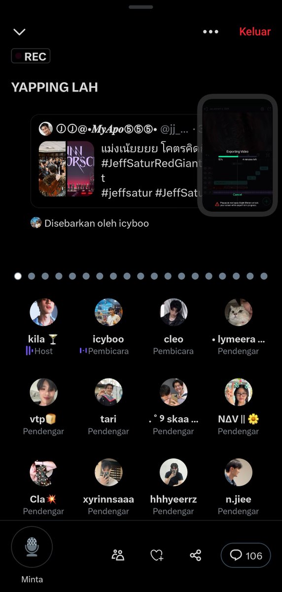 chocooamee's tweet image. kangen gasi😭😭 kangen ngedengerin mereka yapping ngebadutin dewtee dan berbagai topik lainnya wkwk, dulu aku suka dengerin mereka yapping sambil ngedit sampe ketawa ketawa ga jelas😭😭

aslinya lebih banyak wkwkw, ga sengaja nemu ss an lama.. izin qhaqha qhaqha yg masuk ss🙇🏻‍♀️