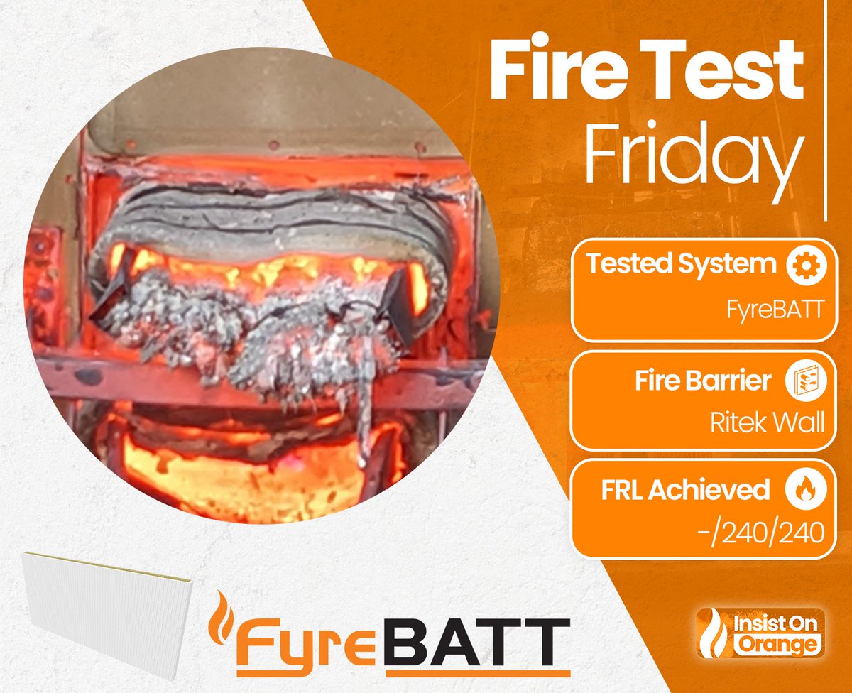 TrafalgarGR0UP's tweet image. FyreBATT is a 60mm thick mineral fibre batt system used for fire stopping of service penetrations through fire rated walls and floors. 

Today we tested a set of aluminium power cables on a cable tray, equivalent to the Appendix D1.

Learn more here: hubs.li/Q03VlvHT0