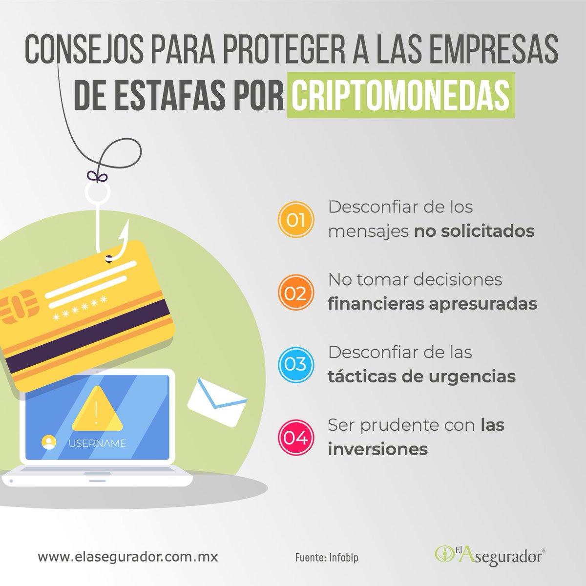 Fraude en criptomonedas: Cuatro consejos para prevenirlo ---> elasegurador.com.mx/blog/fraude-en…