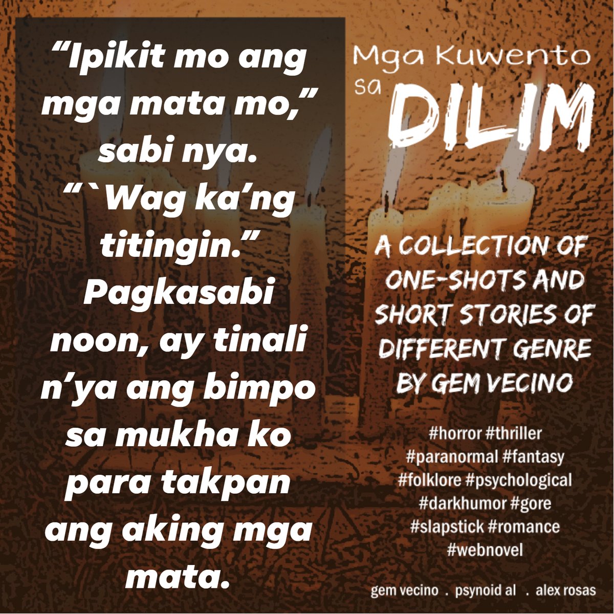 psynoid's tweet photo. "Bimpo" from the short story compilation
- Mga Kuwento sa Dilim -
by Gem Vecino/Psynoid Al
full ebook available in my ko-fi shop:
https://t.co/UHgn8nXTuU

#horror #thriller #paranormal #fantasy #folklore #psychological #darkhumor #gore #slapstick #darkromance https://t.co/O3xzz8uDBd