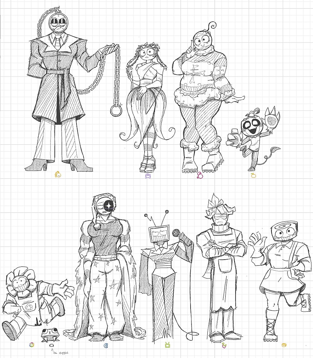 gmktrashdoodles's tweet image. Letals and Mains.
(Close ups in comments)
#dandysworld