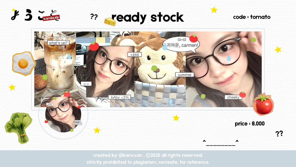 kencxan's tweet image. help retweet? ありがとう! 🍅 #zonauang

hai, aku ready layout giselle &amp;amp; carmen free retext! jika berminat bisa ketuk DM ia, available by request ia 👀🍀