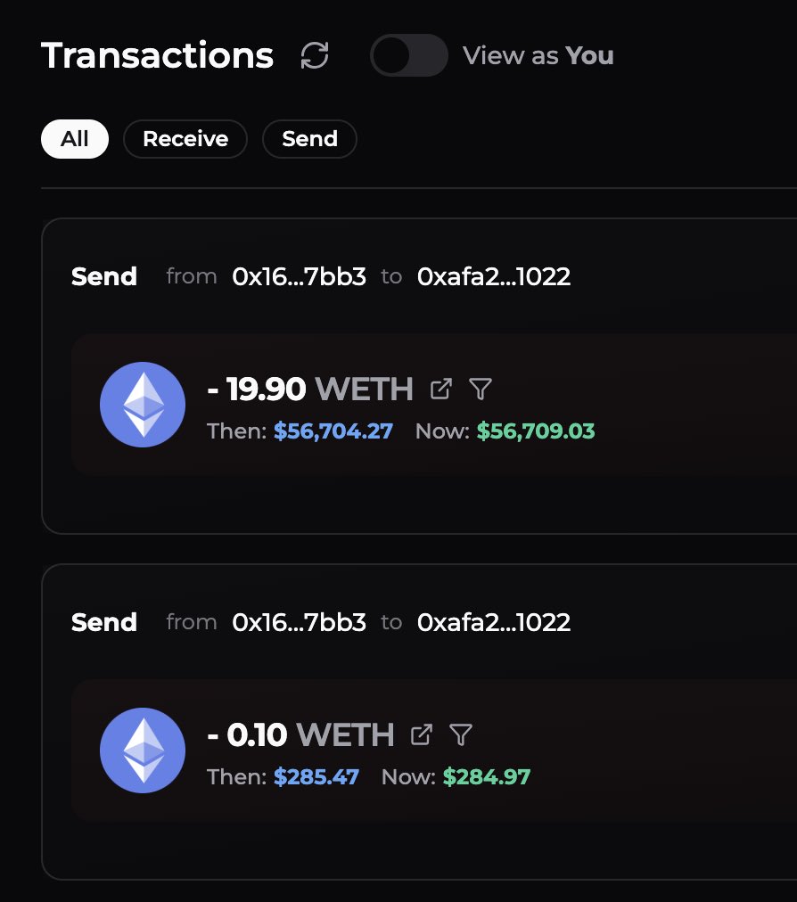 NumberOneSac's tweet image. The bb3 Vault has transferred the first 20 WETH to the ProveX sacrifice wallet.

We broke 60k in 2 days! 😮‍💨

We will work on a new tracker that displays:

⚪️ Vault Grand Total
⚪️ Current Vault Balance
⚪️ Already Sacrificed

Are you ready to be Number One?! 🥇