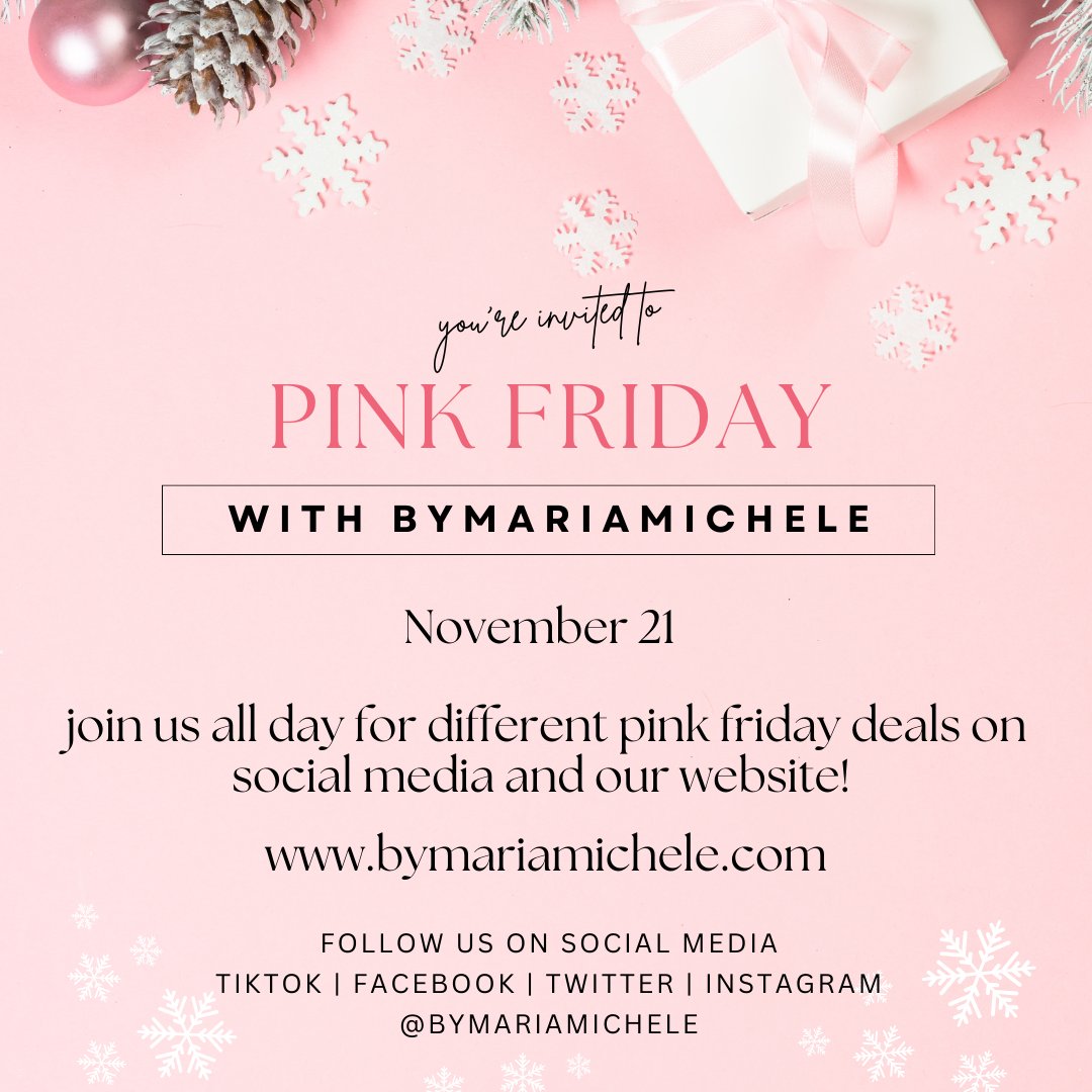 bymariamichele's tweet image. TOMORROW 💖

stay tuned for all new designs, products and sales for pink friday!!!

support small businesses ✨

#pinkfriday #smallbusiness #supportsmall