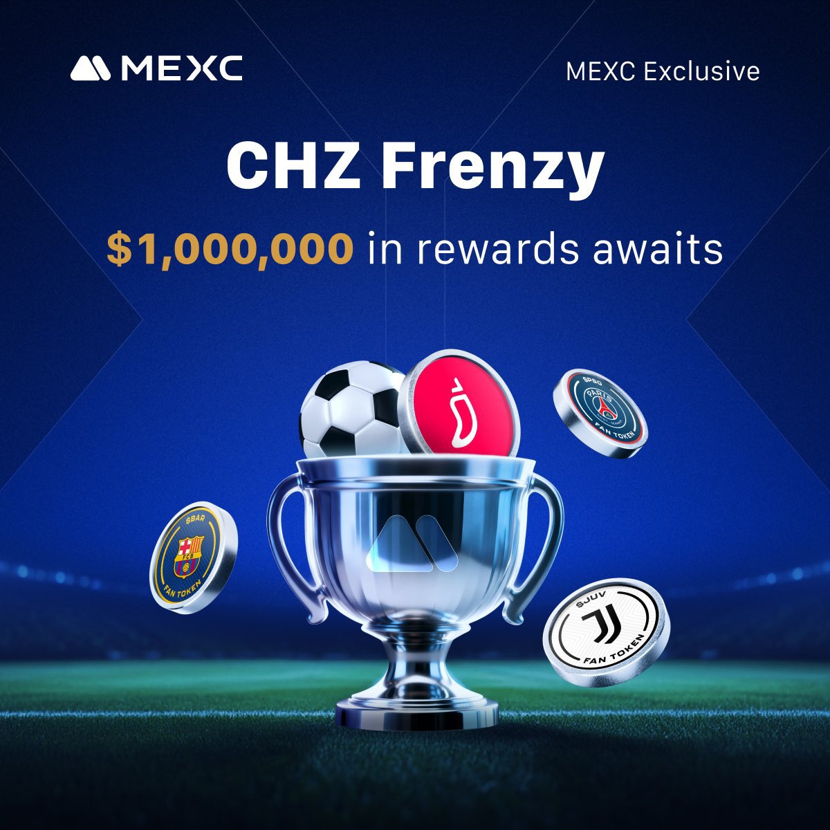 $CHZ fans, this one’s crazy:
🎁 $1M prize pool
📈 400% APR staking
🎡 Spin &amp; Win (iPhone Air, AirPods Max)
⚡ Zero-fee trading
Join the action 👇
mexc.com/campaigns/chil…

It’s super simple to join:
Click the link
Register for the event
Trade, stake, or spin — whatever you prefer