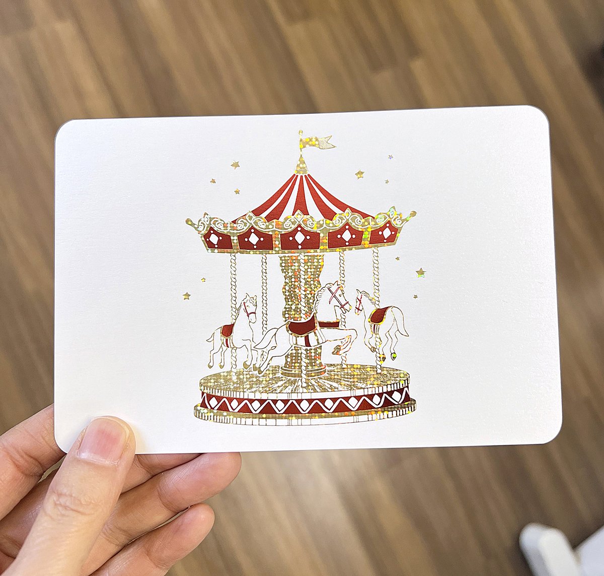 「メリーゴーランド」角を丸くしたらいっそうかわいいぞー❣️
サクサク角丸作業してくれたS君、ありがたや〜
#今日もご安全に