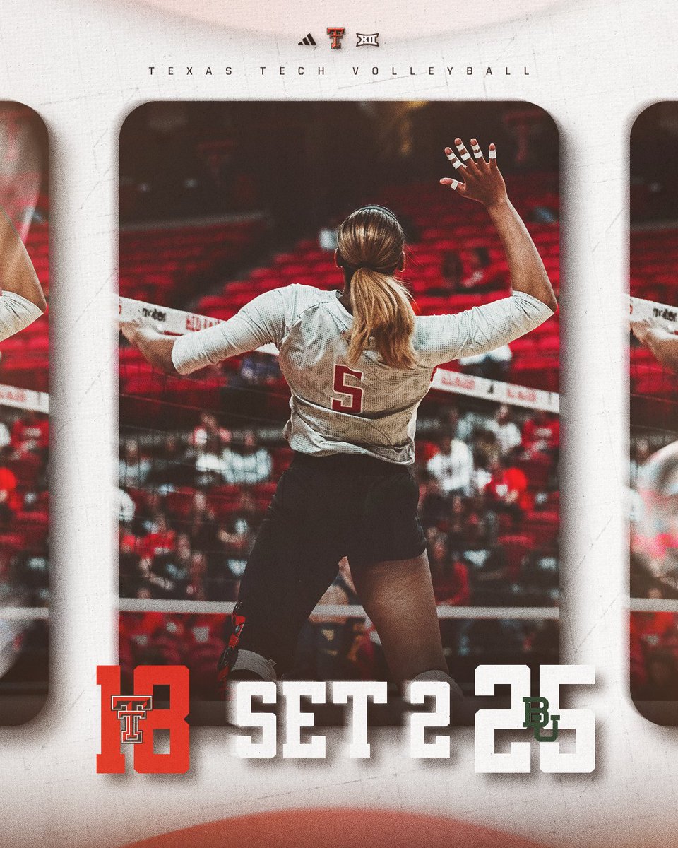 TexasTechVB's tweet image. Evened up