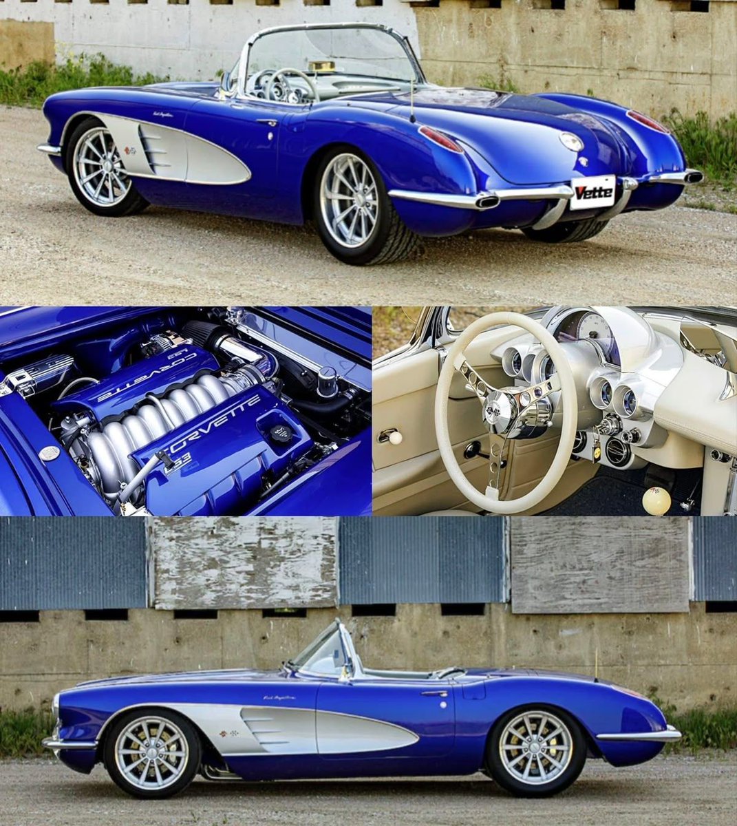 HappyMotorhead's tweet photo. ♦️🔸️💎🔸️#RESTOMOD🔸️💎🔸️♦️ 

🔸️ Like❓️🔹️Love❓️🔸️Leave❓️ 

1959 Chevrolet Corvette Restomod https://t.co/eutTEmKGvS