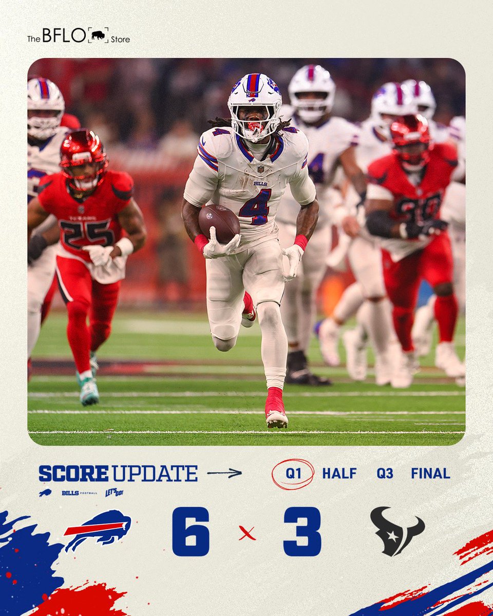 After one.
@thebflostore | #BUFvsHOU