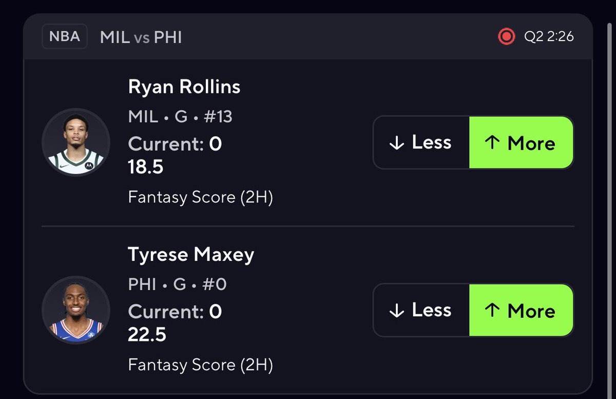 PotdPrizepicks's tweet image. 2H🏀

Please no BS I like this one a bit💚

Link on the comments🔗👇