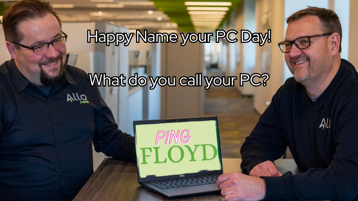 AlloFiber's tweet photo. It’s Name Your PC Day!
Our PCs run on pure fiber power—and a little bit of personality. 💻✨
#ALLOFiber #NameYourPC #Internet https://t.co/rEx5vuTpxp