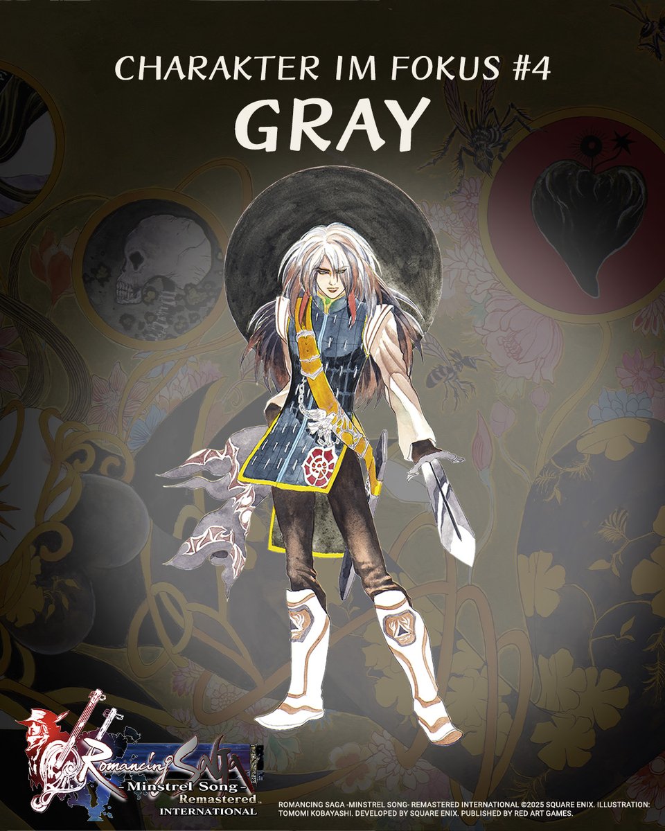 RedArtGamesDE's tweet image. 🗡️ Gray, ein versierter Abenteurer, der aus Liebe zu Schätzen die Welt bereist. Unzählige Begegnungen mit Gefahren haben seinen Geist und Körper gestählt. Er lässt sich weder von Reichtum noch Macht oder moralischen Appellen beeinflussen. 
👉 bit.ly/m/RomancingSag…