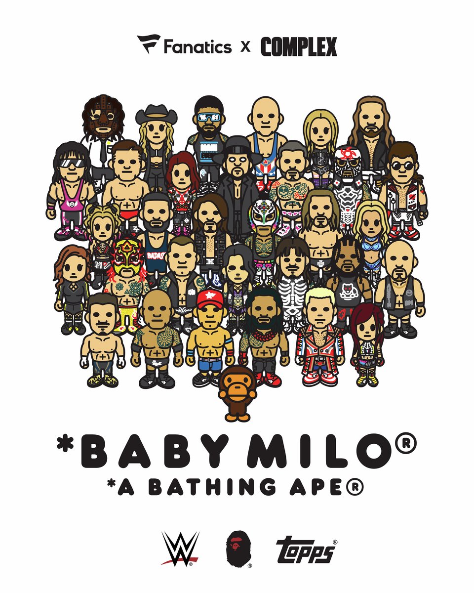 BAPEOFFICIAL's tweet image. BABY MILO®︎ is ready to rumble. 

WWE x BAPE® x TOPPS. 

Coming soon in celebration of WWE Survivor Series.