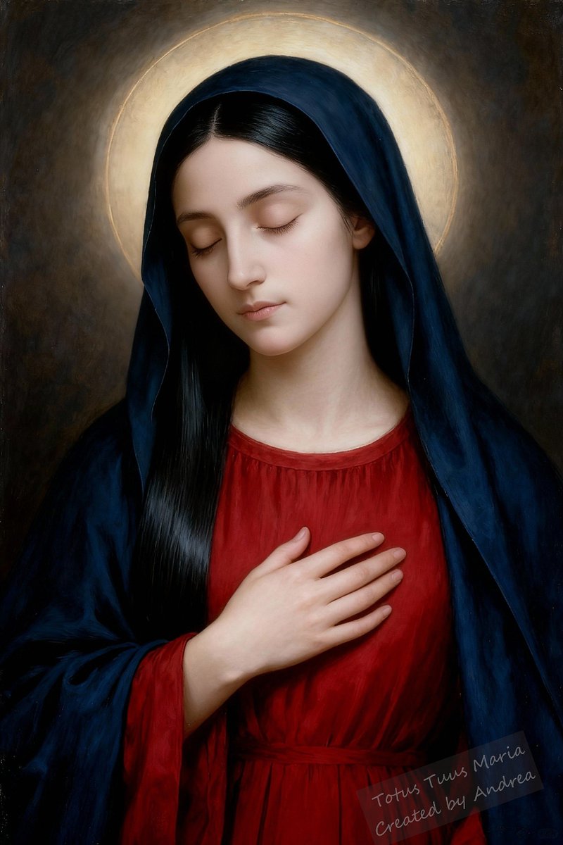 AndreaReflects1's tweet image. Saint John Henry Newman (1893), 
written by the saint to be placed under a picture of Mary, The Heart of Mary.

“Holy the womb that bare Him,
 Holy the breasts that fed, 
But holier still the royal heart 
That in His passion bled.”