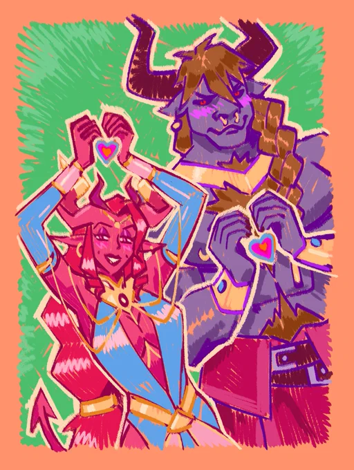I drew these!! I was imagining Jester's art style using pastels