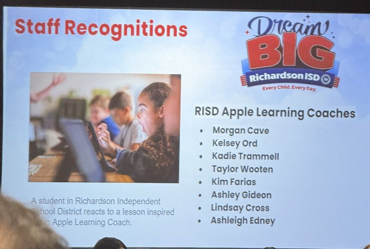 kimperclefarias's tweet photo. Being recognized for our very special spotlight as the only US district featured in @AppleEdu video on the powerful benefits of the #AppleLearningCoach program. This has been an incredible experience! #RISDdreambig @nherisd https://t.co/PT6zvWlkWh
