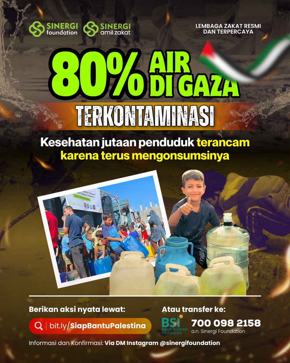 Kita bisa hadirkan pilihan untuk mereka dengan mengirimkan bantuan air bersih. Bukan hanya untuk menyambung hidup mereka, tapi juga mengalirkan harapan baru untuk  menguatkan mereka.

Mari wujudkan aksi nyatamu melalui bit.ly/SiapBantuPales…