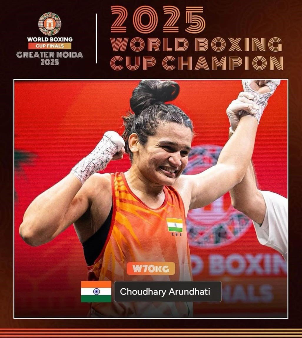 DrPremBairwa's tweet image. राजस्थान की बेटी अरुंधति चौधरी को वर्ल्ड बॉक्सिंग कप के फाइनल मुकाबले में स्वर्ण पदक जीतकर देश का मान बढ़ाने पर हार्दिक बधाई एवं शुभकामनाएं।
उनकी यह अद्भुत उपलब्धि न केवल राजस्थान के लिए गौरव का क्षण है, बल्कि पूरे देश की युवा पीढ़ी को यह संदेश देती है कि दृढ़ निश्चय, कठोर…