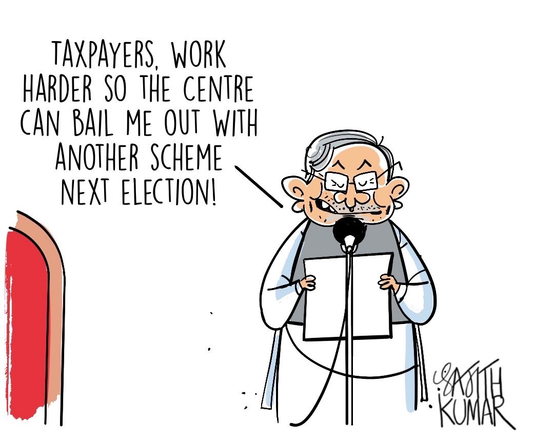 sajithkumar's tweet image. #Bihar #NitishKumar cartoon @DeccanHerald