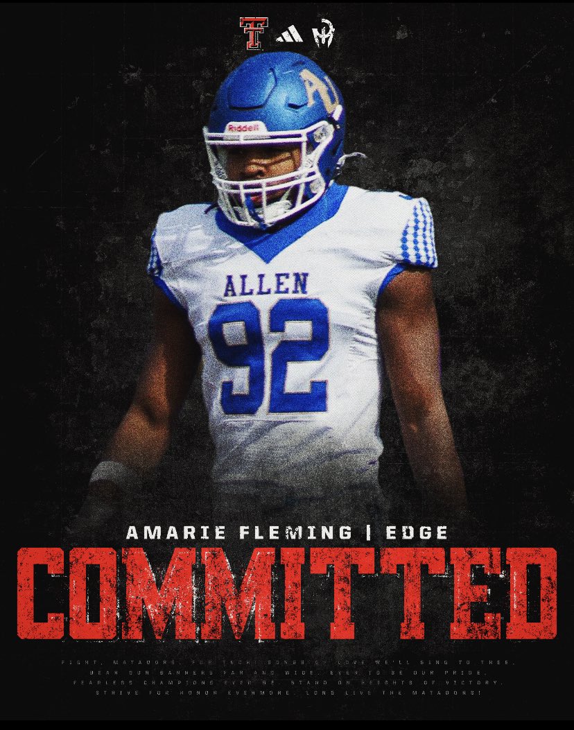amarieflem6's tweet image. After an AMAZING conversation, I&apos;m blessed to announce an my COMMITMENT to the Texas Tech University!