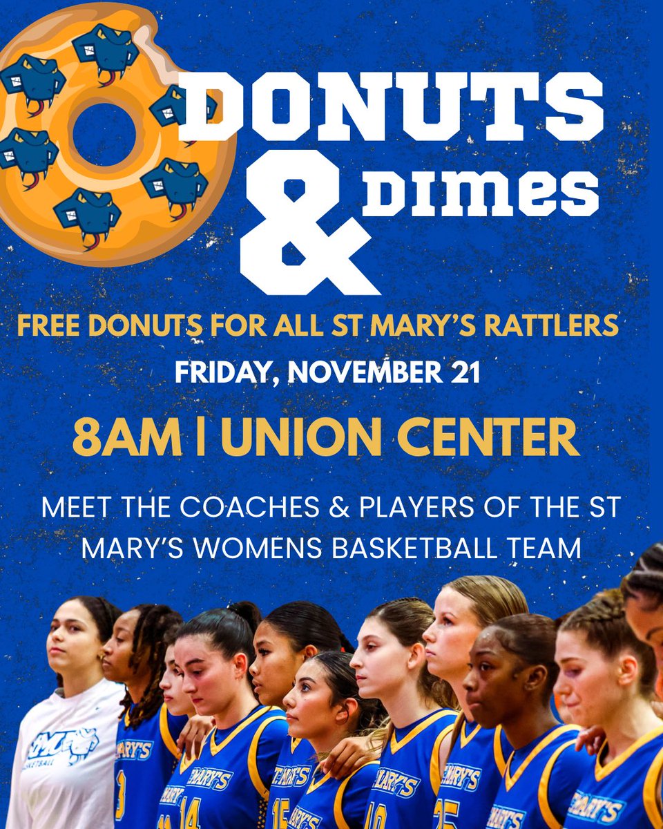 StMUwbb's tweet image. Donuts &amp;amp; Dimes 
Beat us there, don’t meet us there 😉

#FangsOut 🐍 | #EarnIt 🦾