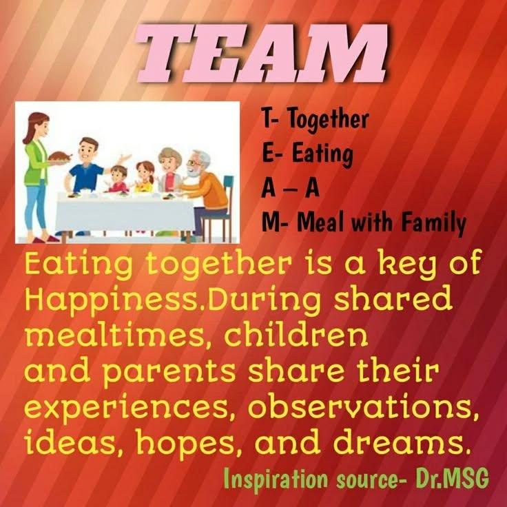 anilKumar714679's tweet image. SaintGurmeetRamRahimSinghJi started a #TEAMCampaign with this millions of people have pledged to have a meal with family atleast once a week and speen quality time with family. 
#TEAM