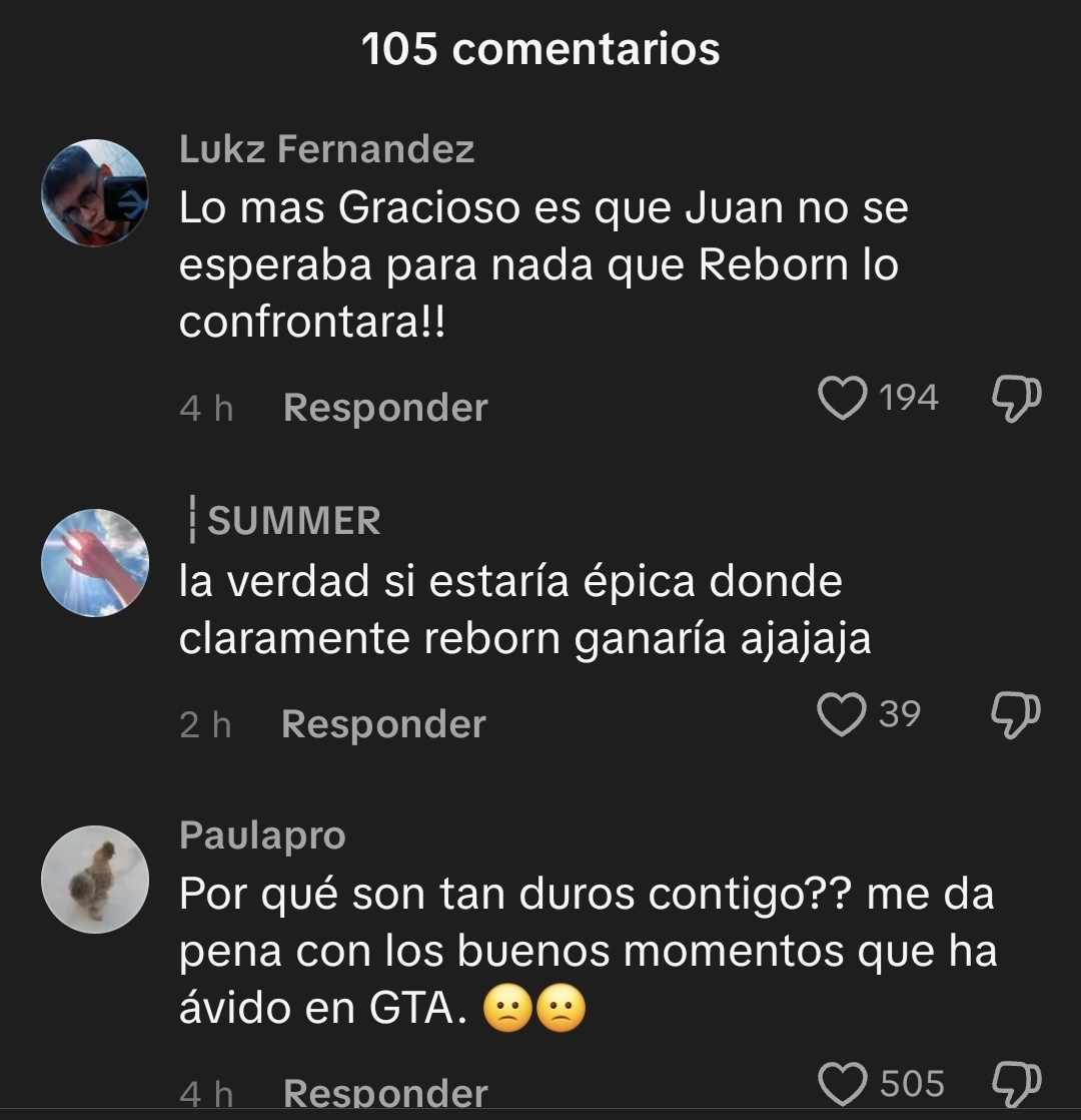 mitskatito's tweet photo. fui al video y ESTÁN DEFENDIENDO A REBORN nunca esperes nada de los de tiktok https://t.co/2JXcDwVOz3