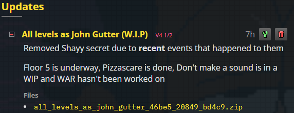 MrQuacks5678's tweet image. New update for the All levels as John Gutter
gamebanana.com/wips/96665