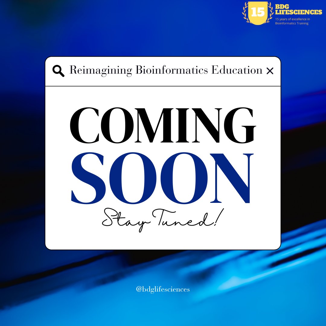 biodiscovery's tweet image. We’re not just launching an app.
We’re redefining how the world learns bioinformatics.
Launching soon. 📲 Join our WhatsApp for updates: whatsapp.com/channel/0029Va…

#LaunchingSoon #BioTech #BioinformaticsTraining #SciTech #InnovationWave #LearnWithAI #bdglifesciences